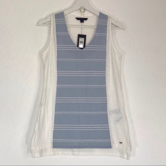 Tommy Hilfiger Cotton top blue sleeveless top size S - Picture 2 of 11